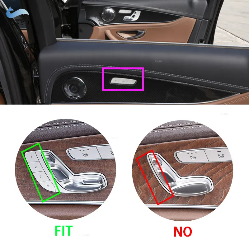 For Mercedes Benz E Class W213 E200 E300 2016-2021 ABS Carbon Fiber Texture 4pcs Interior Door Panel Cover Protective Trims