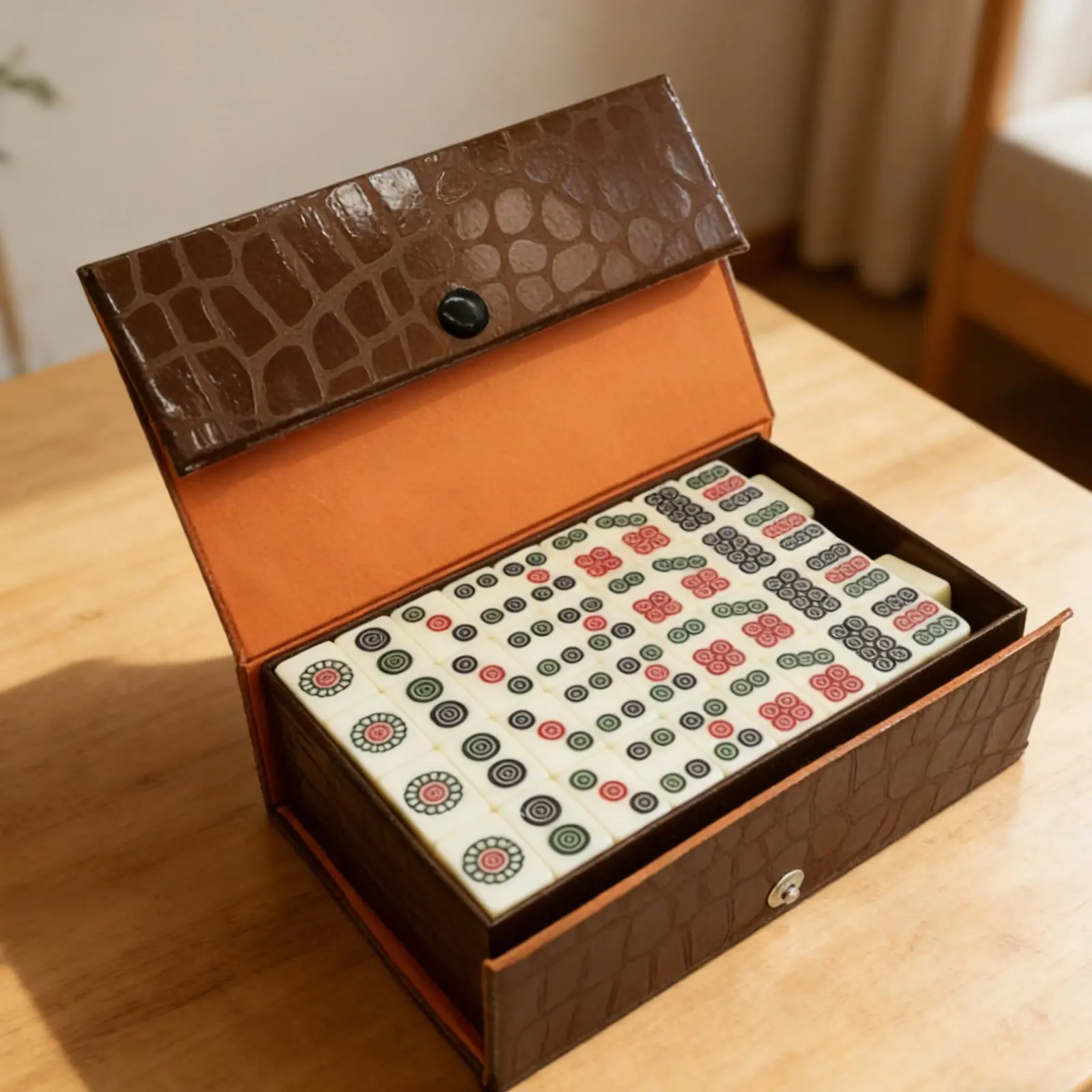 Immagine 4: Mini set Mahjong leggero, mini set Mahjong cinese, resistente agli urti e di lunga durata, per esterni