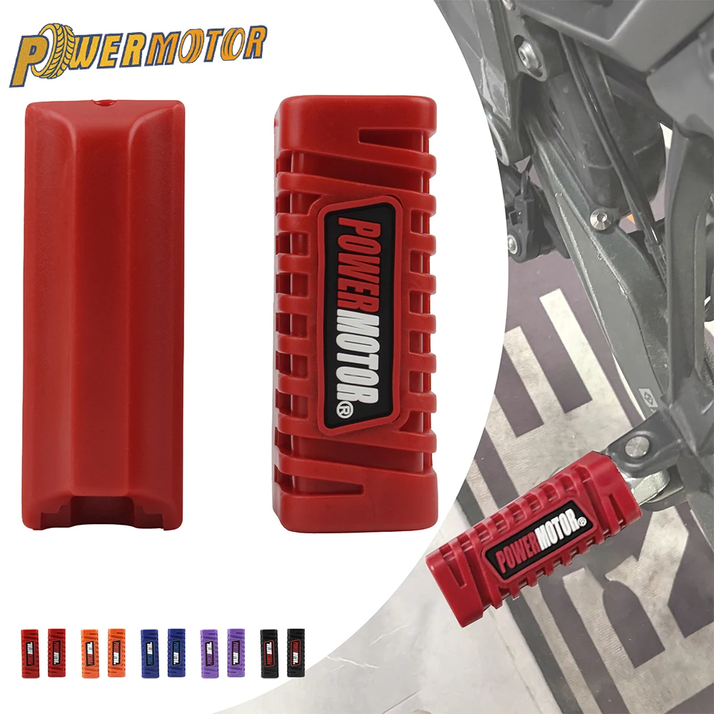 Motorrad rutschfeste vordere Fußpedalabdeckung, 1 Paar Gummi-Anti-Rutsch-Fuß, universelles Offroad-Motocross-Dirt-Bike-Zubehör