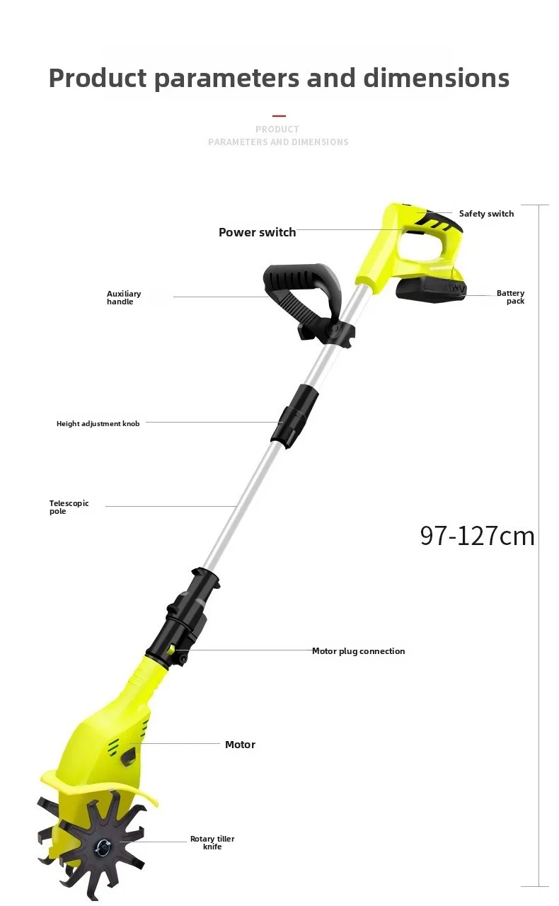 Mesin pengolah tanah pertanian, mesin bajak mikro untuk kebun sayuran kecil rumah tangga, mesin pengolah tanah Smoil ssoil