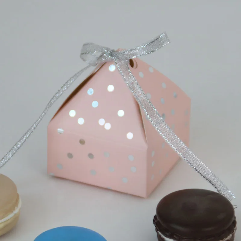 10 Stück lasergeschnittene Pyramiden-Punkt-Süßigkeits-Geschenkbox, süße Kekse, Hochzeitsbevorzugung, Geschenkverpackung, Boxen mit Band, Geburtstagsparty-Dekoration – Detail 6