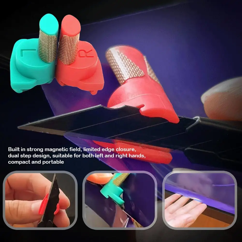 1Pair Precision Edge Trimming Tool with Magnet for 9mm Blade Utility Knives Car Wrapping Carbon Film Graphic PPF Consistent Cutt