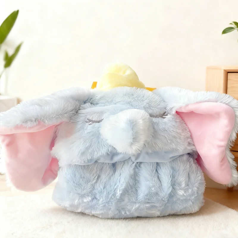 かわいい漫画ダンボ柄フード付きマント 3-in-1 ソフトポリエステルショールブランケット U字型枕 暖かい寮 オフィス 昼寝用エアコンブランケット 全ての方へのギフト