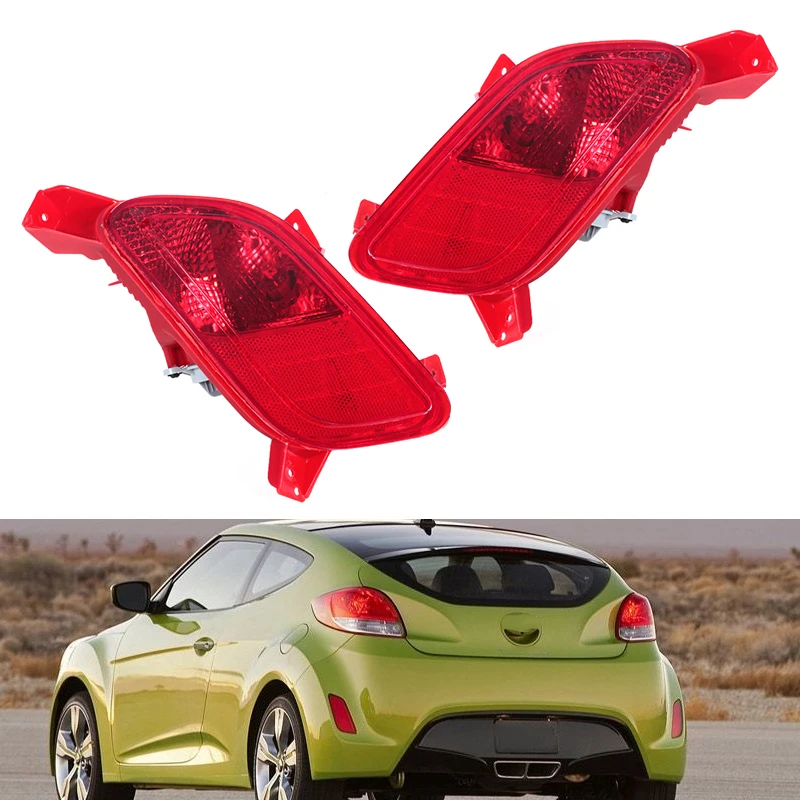 

Pop For Hyundai Veloster 2012-2017 Car Rear Bumper Light Reflector Brake Stop Fog Tail Warning Signal Lamp 924062V100 924052V100