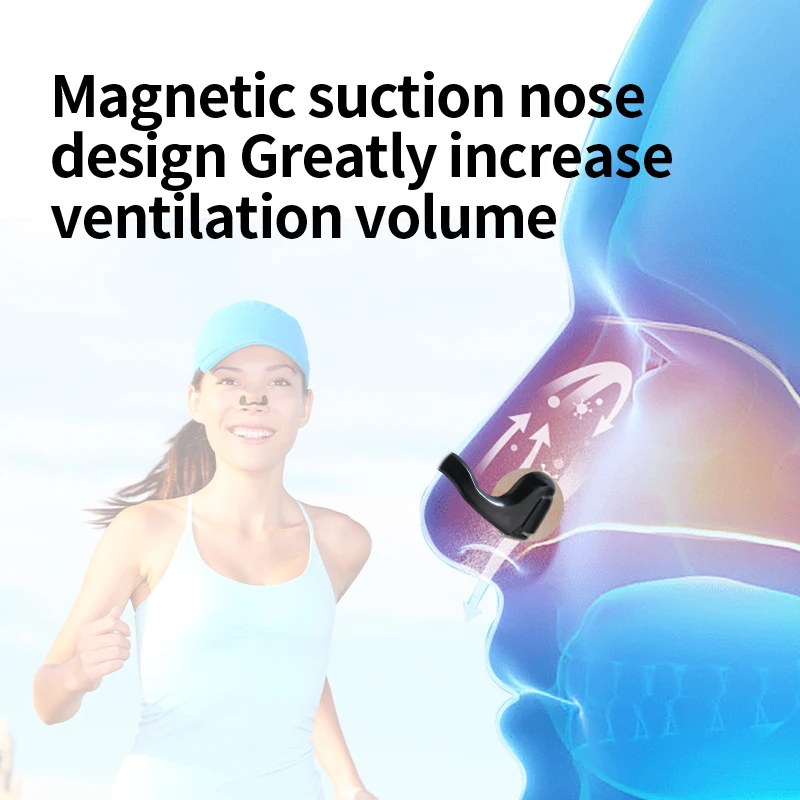 ชุดอุปกรณ์คลิปหนีบจมูกป้องกันการนอนกรน ช่วยการหายใจทางจมูก พร้อมแถบแม่เหล็ก ช่วยเพิ่มการหายใจขณะเล่นกีฬา ช่วยการนอนหลับ ชุดเริ่มต้น
