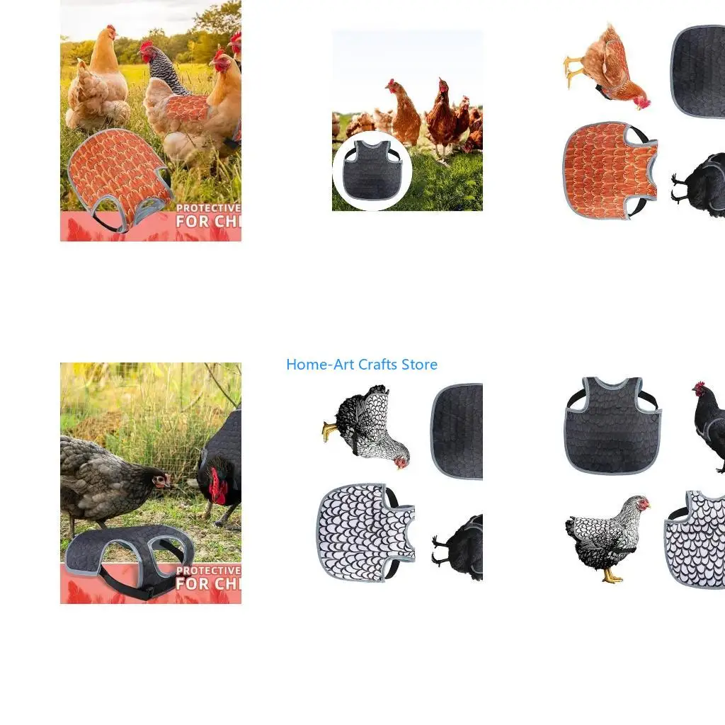 Y3NA Farm Level Waterproof Hen Covers Set of 2 Quick Assembly Design Prevents Mating Injury Effectively