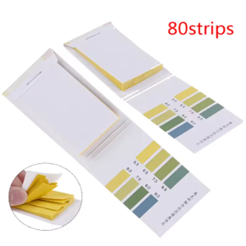 PH Value 5.5-9.0 Alkaline Acid Litmus Testing Short Range Ph Paper Tester 80 Strips PH Meter Indicator For Urine Water Aquarium