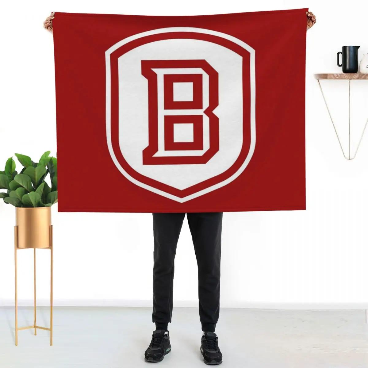 Bradley Braves Throw Blanket Single Loose Plaid on the sofa Decoratives Extra Large Throw Decorative Sofa Blankets