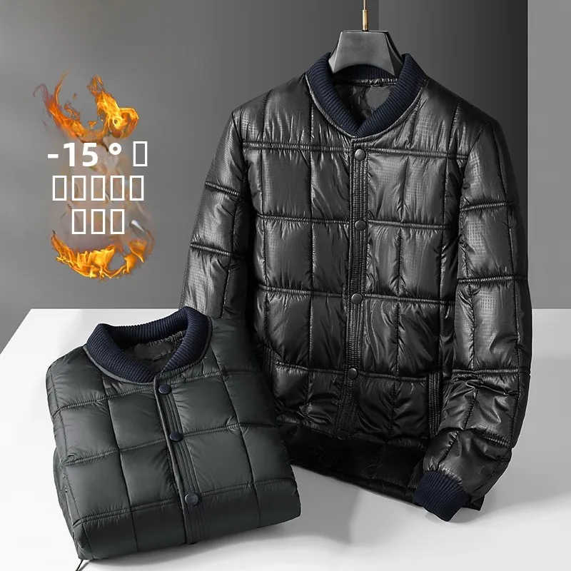 

Thiened Fce Lined Home Wear Men's Cotton Jaet Warm Outerwear Faionable Urban Sle Casual Loose Fit Ball Cap Design