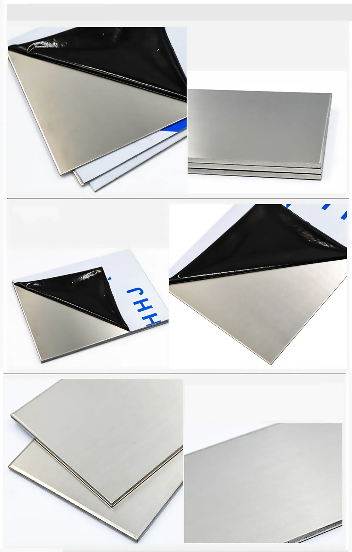 304 Stainless Steel Sheet Plate Thickness 0.5/0.8/1/1.5/2/3mm Single Sided Brushed Metal Polished Plate Metalworking Materials