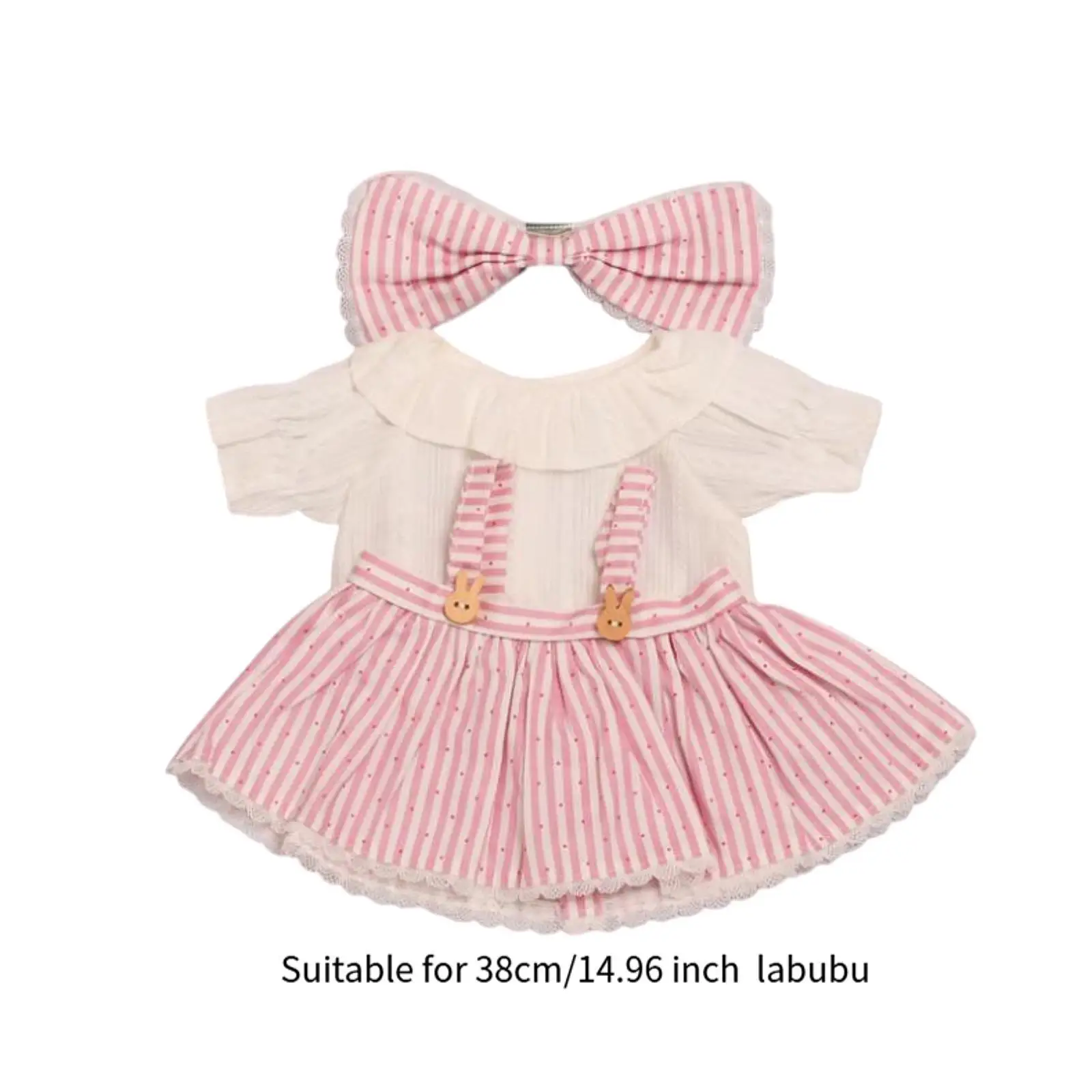 Zestaw ubranek dla lalek 38 cm w paski, rekwizyty edukacyjne do zdjęć, kostiumy, ubranka dla lalek do dekoracji domu, zabawy w udawanie, kolekcjonerskie, do przedszkola.