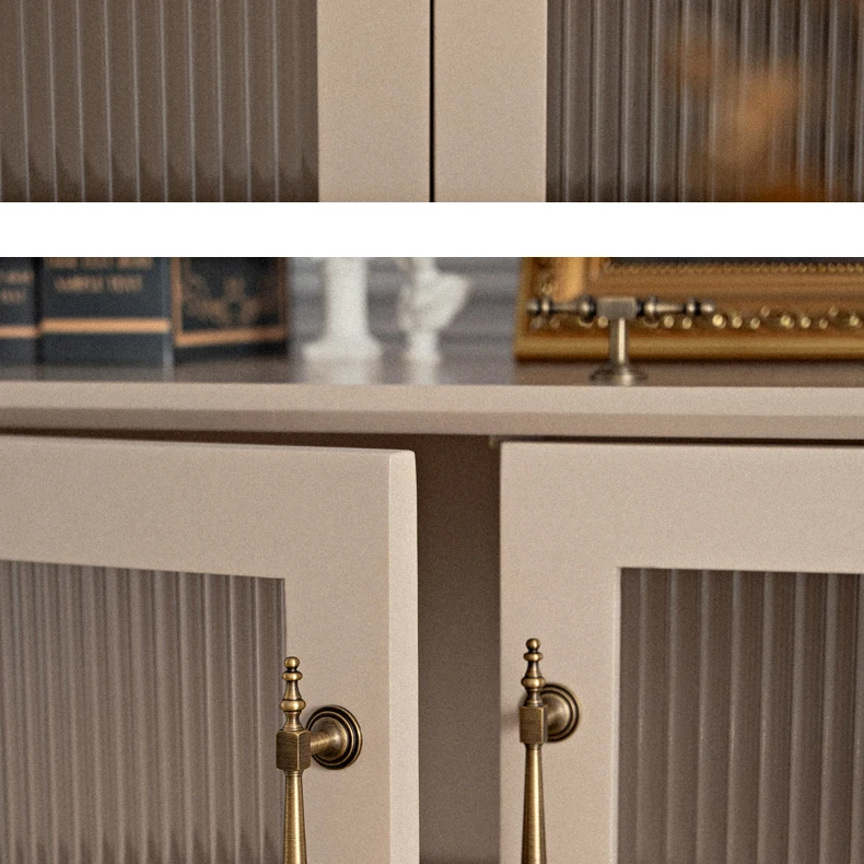 Antique brushed brass cabinet handle 12