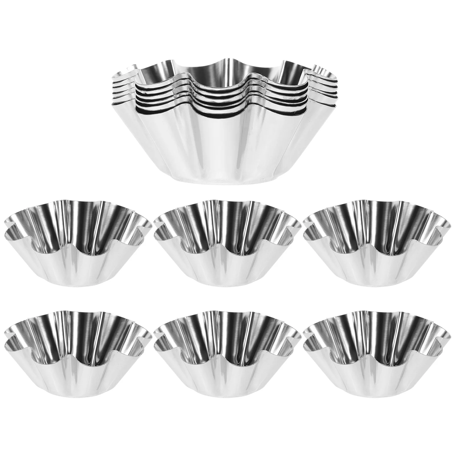 Carbon Steel Egg Tart Molds Nonstick Flower Shape Cupcake Muffin Pudding Mould Tartlets Pans Kitchen Baking Pastry Tools