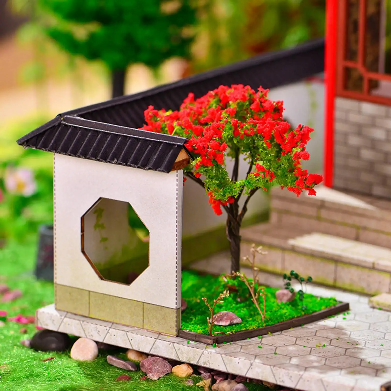 Artesanato diy kit de casa de bonecas de madeira com luz led casa de boneca móveis feitos à mão estilo chinês brinquedo sala de estudo