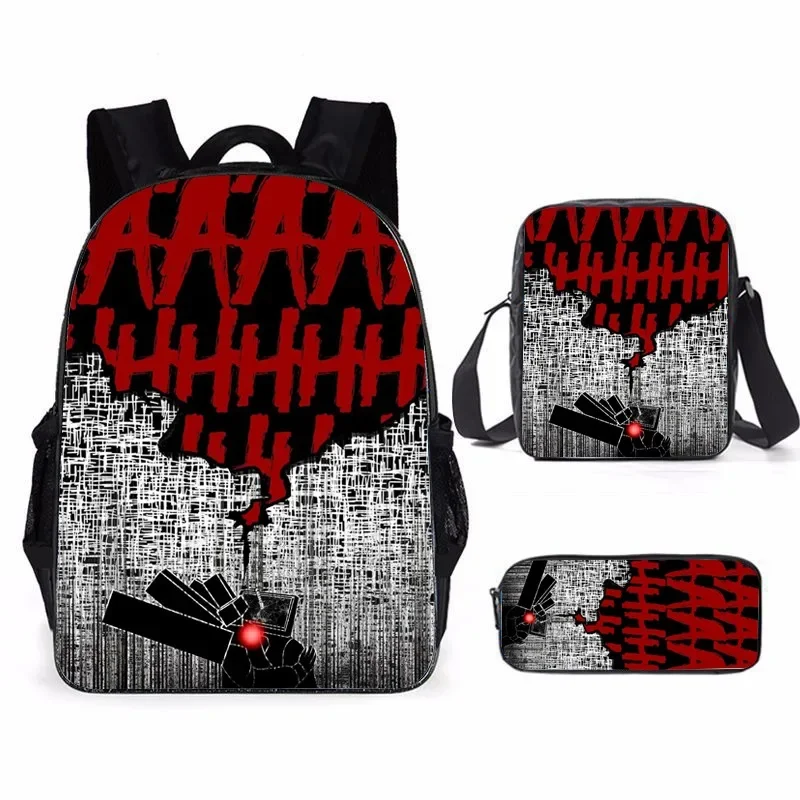 3PC-Set Skibidi Toilet Children\'s Backpack Boy School Bag for Teenage Backpack Anime Boys Girls Anime Cartoon School Bag Mochila