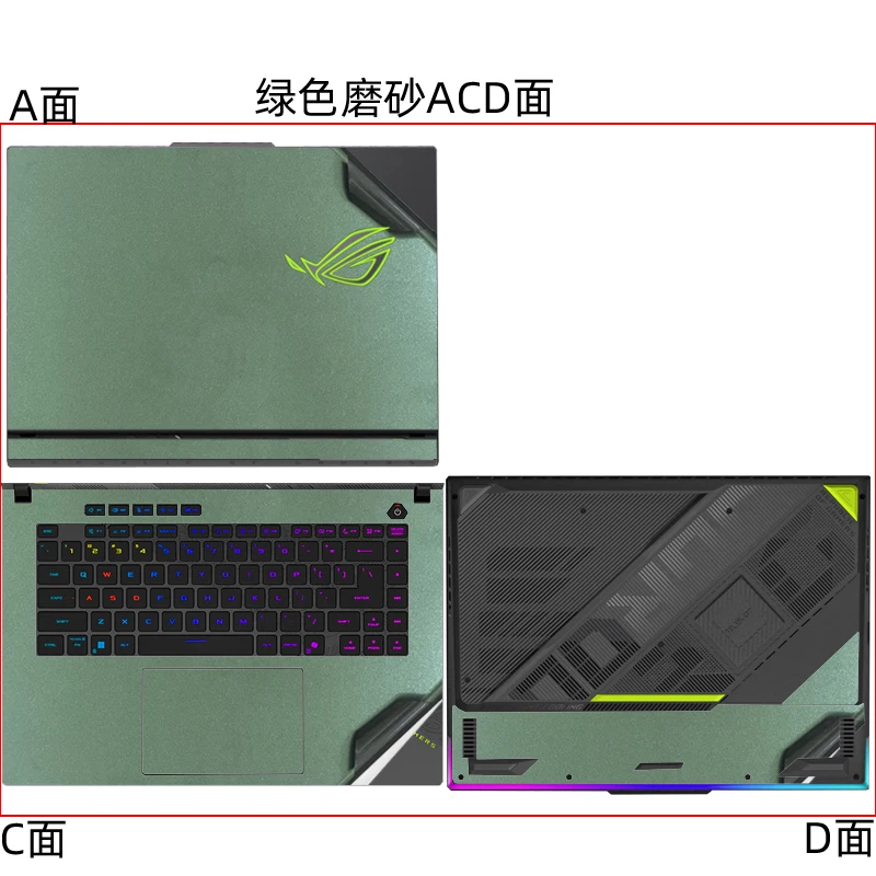 

TOP lid/Palmrest/Bottom Sticker Custom Decals for 2025 2024 ASUS ROG Strix G16 G615L SCAR 16 G635 G614FR G614PR G814F G614J