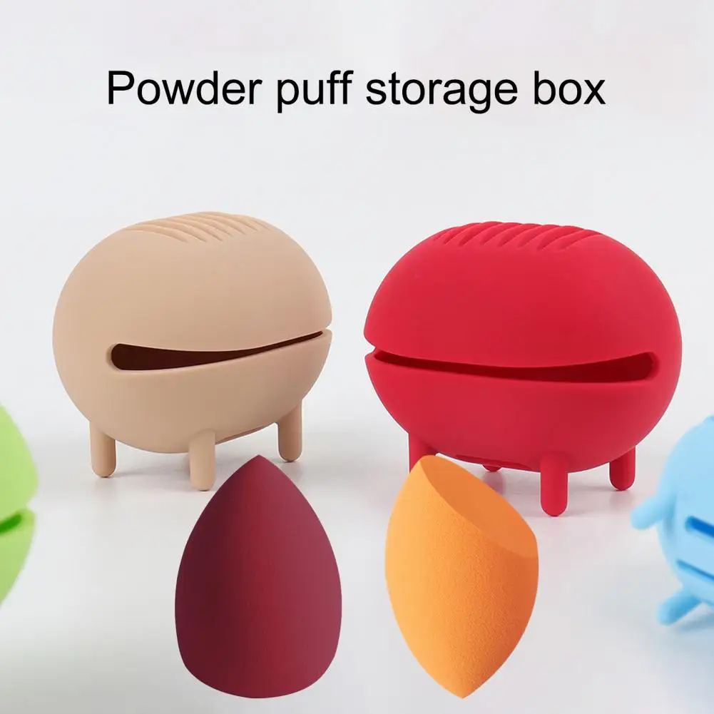 Makeup Sponge Stand Useful Traveling Portable Cosmetic Puff Storage Box Easy to Clean Makeup Blender Holder Daily Use