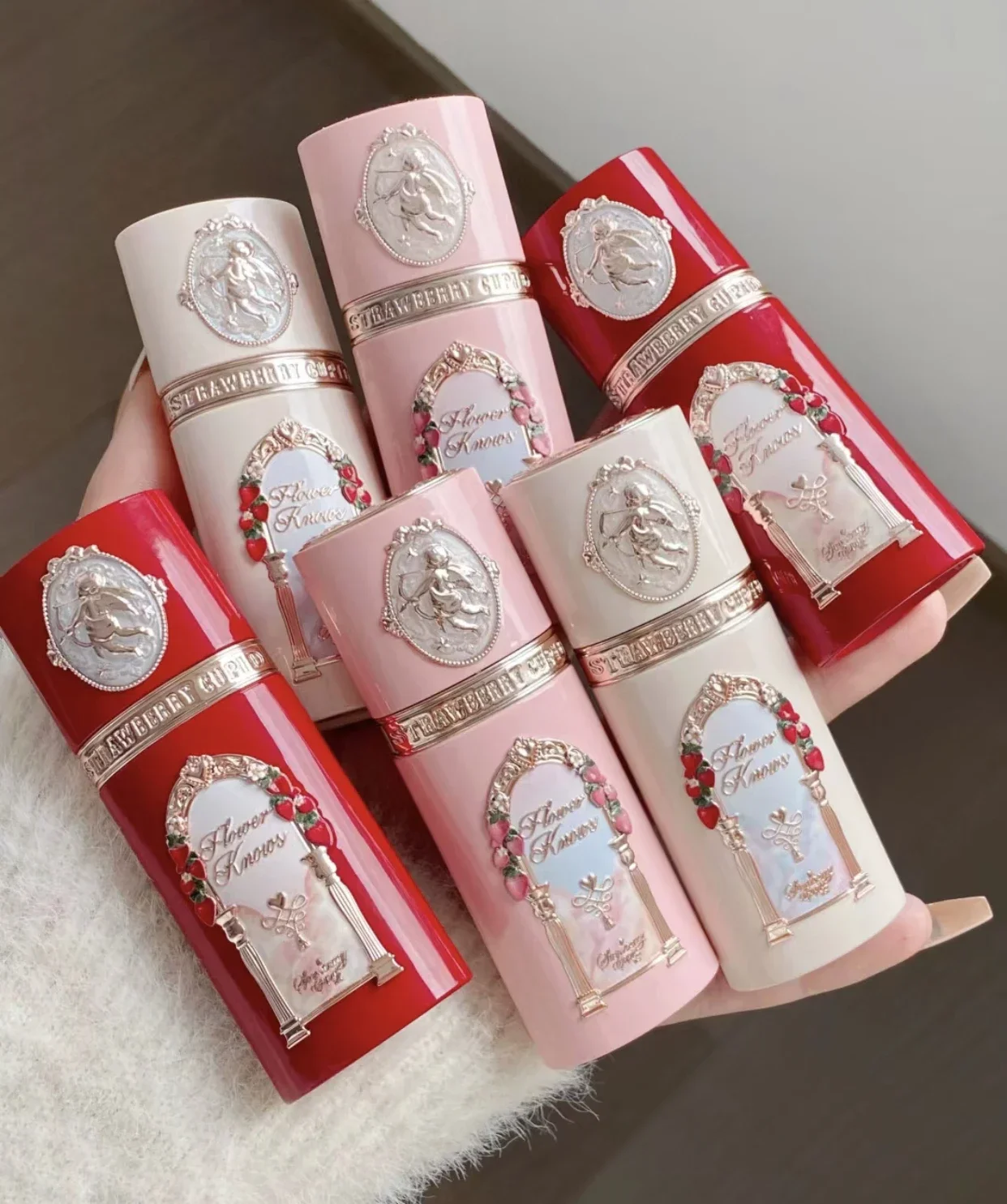 أحمر خدود سائل من سلسلة فلور سترابيري كيوبيد، مرطب يدوم طويلاً، مقاوم للماء، أحمر خدود كونتور للوجه الطبيعي #1