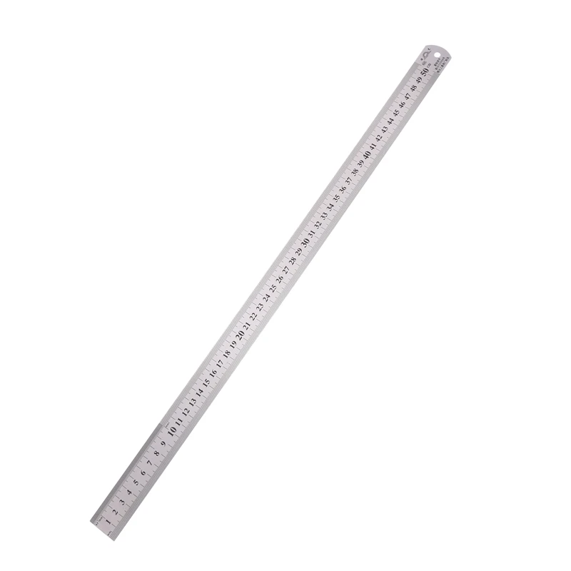 Top Deals 6X Groove Right Stainless Steel Metric Ruler 50 Cm Stainless Metric Ruler