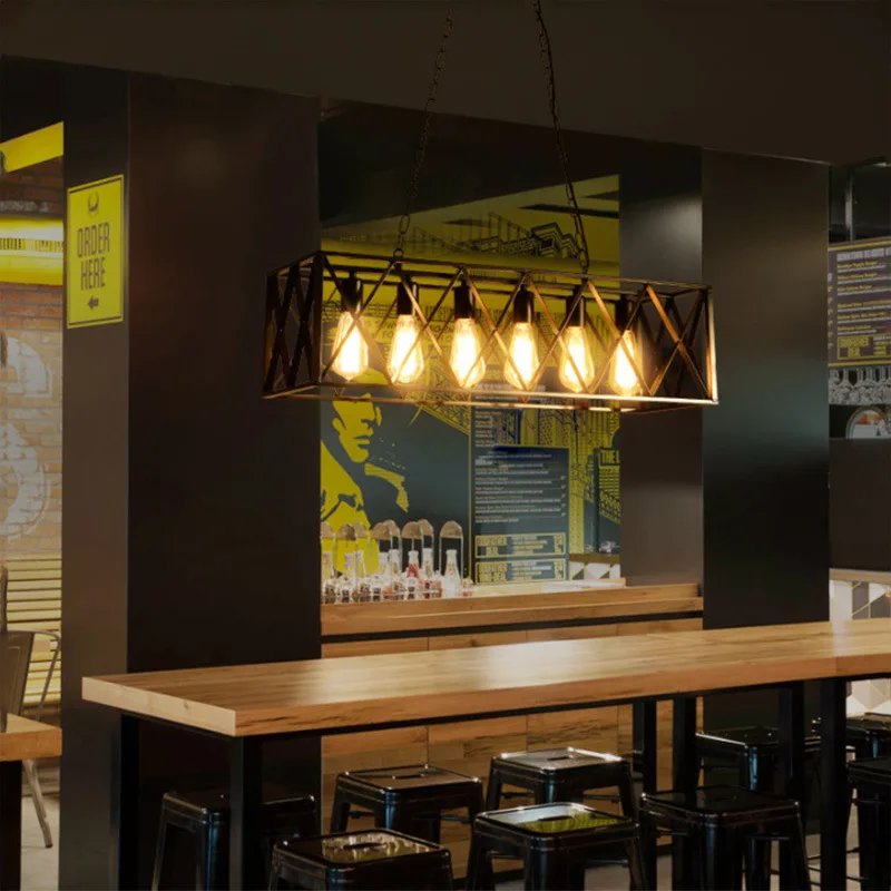 4 6 Heads żyrandol w stylu industrialnym Retro loftowa Bar restauracja sklep kafejka internetowa lekki sklep odzieżowy lampa wisząca lampa sufitowa