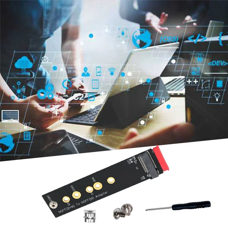 الإصدار الجديد M.2 (NGFF) مفتاح B + M إلى مفتاح M محول لحافلة PCI-E SSD يدعم 2242/2260/2280 نوع M.2 مفتاح M SSD البعد Z