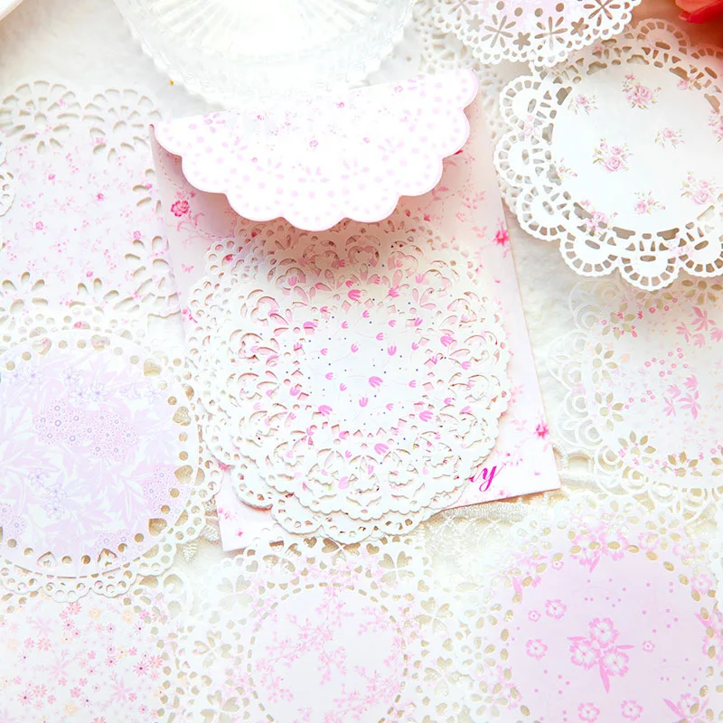 20 pcs/lot INS lace material paper Decorative Scrapbooking Diary Album hand made Collage material Background paper