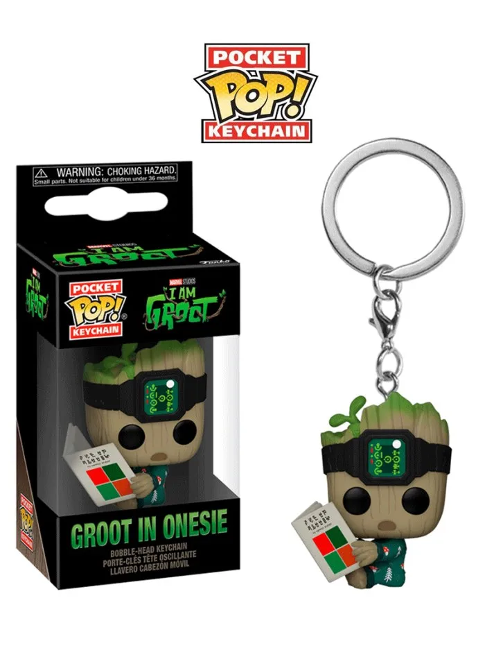 Pocket Pop Groot In Onesie I Am Groot keychains