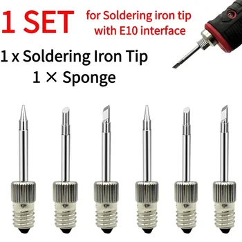 1 set E10 Inter Face Punte per saldatore Punte per saldatura USB Set Tipi B/C/K Testa di saldatura Strumenti di saldatura Marcatura di ferro