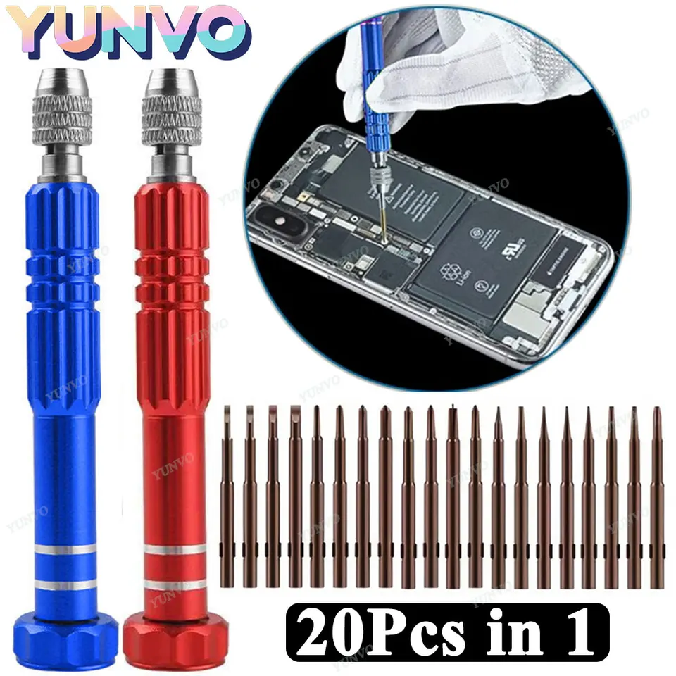60 piezas herramientas de reparación de teléfonos móviles destornillador desmontaje de batería de tablet apertura de pantalla limpieza de polvo set pequeño pentágono 5
