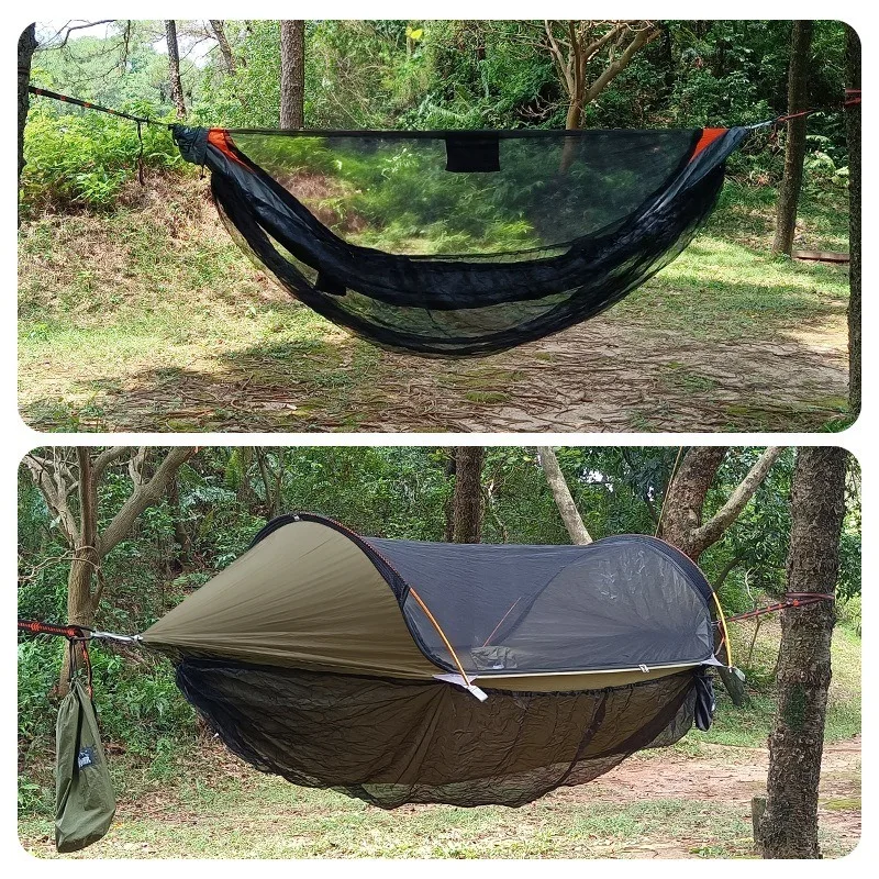 2024 Traveler  hammock bottom mosquito cover outdoor hammock detachable mosquito net camping hammock quick opening mosquito net