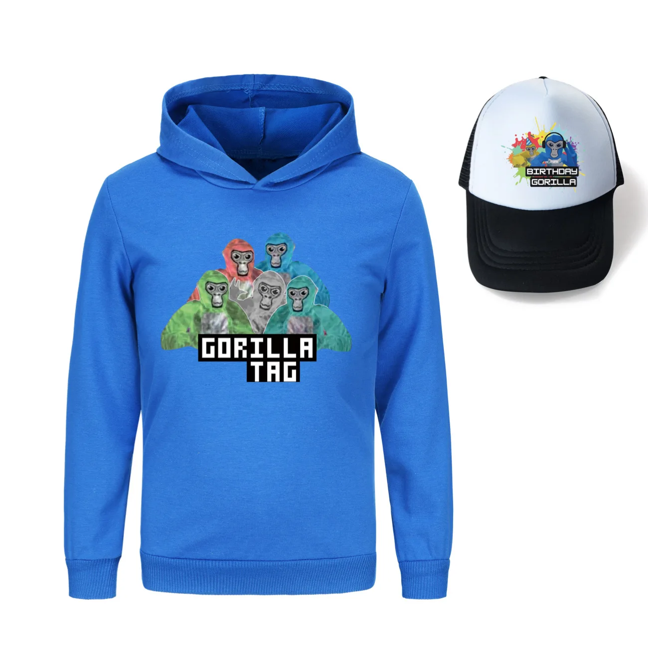 Gioco Gorilla Tag felpa con cappuccio bambini Cartoon Monke felpe Toddler Girls outfit abbigliamento per bambini ragazzi cappotti a maniche lunghe +