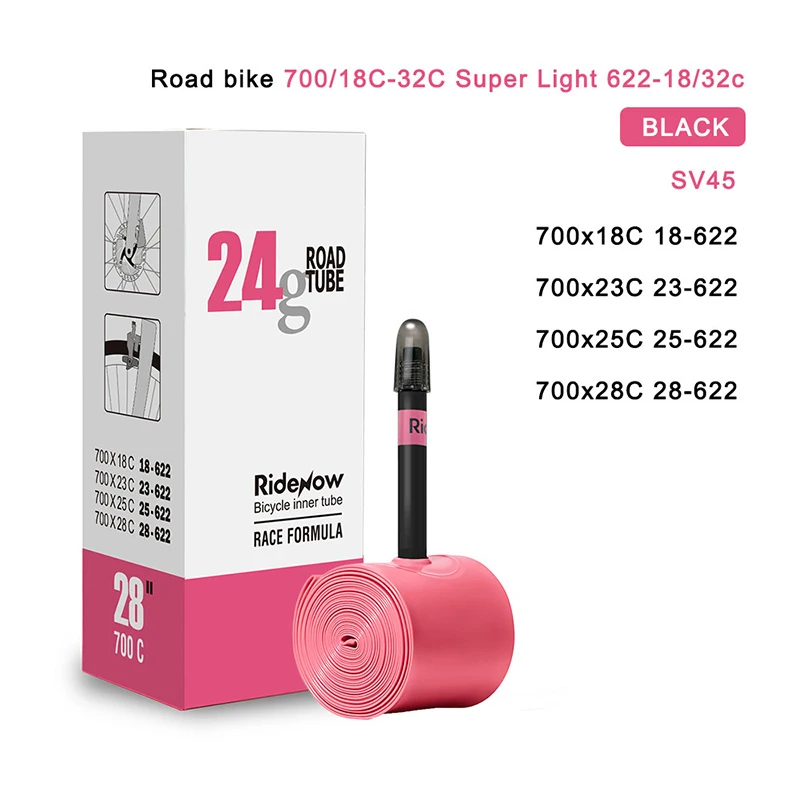 Ultralight Bike Inner Tube 700 700C 18 25 28 32 Road Bicycle TPU Tire 45/65/85mm Length French Valve 700C TPU Inner Tube RideNow