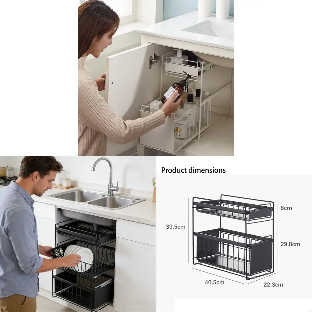 

G8TB Планировщик для кухни под раковиной. Решение для хранения выдвижных ящиков для очистки оборудования, изготовленного из с