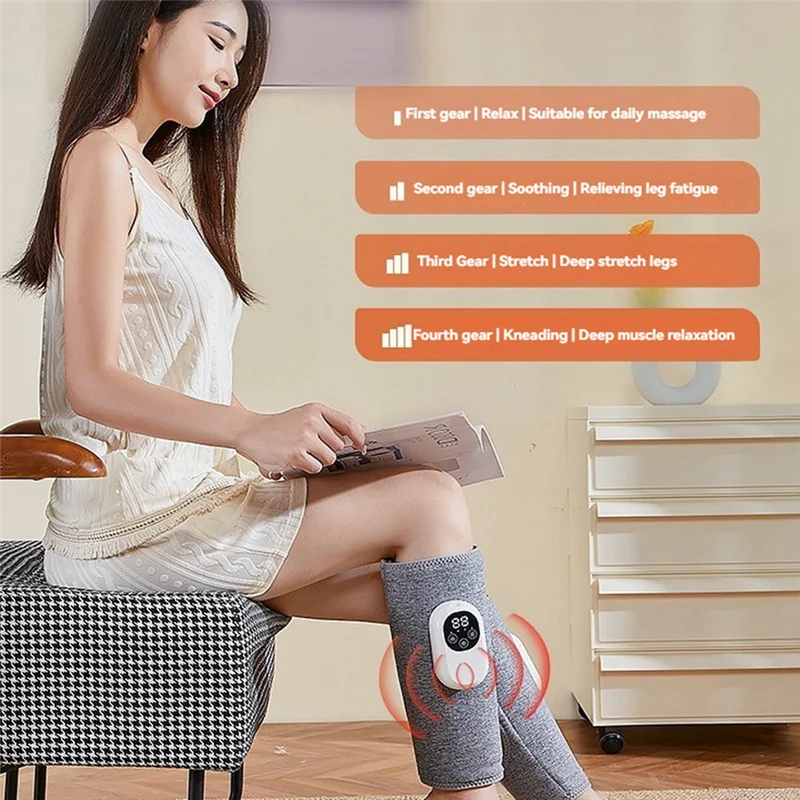 MOPHE-Electric Foot Massagers Air Compression Massage With Heat For Pain Relief 3 Intensities 3 Modes Relax Muscles 1PC