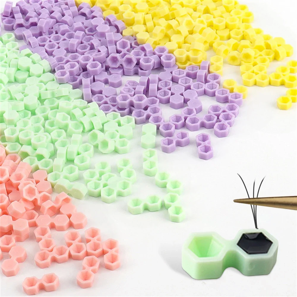 200 pz Estensione Delle Ciglia Colla Tazza Vassoio Strumenti di Trucco Estensione Delle Ciglia Accessori Ciglia Forniture Diamante Colla Per Ciglia Tazza di Ritardo