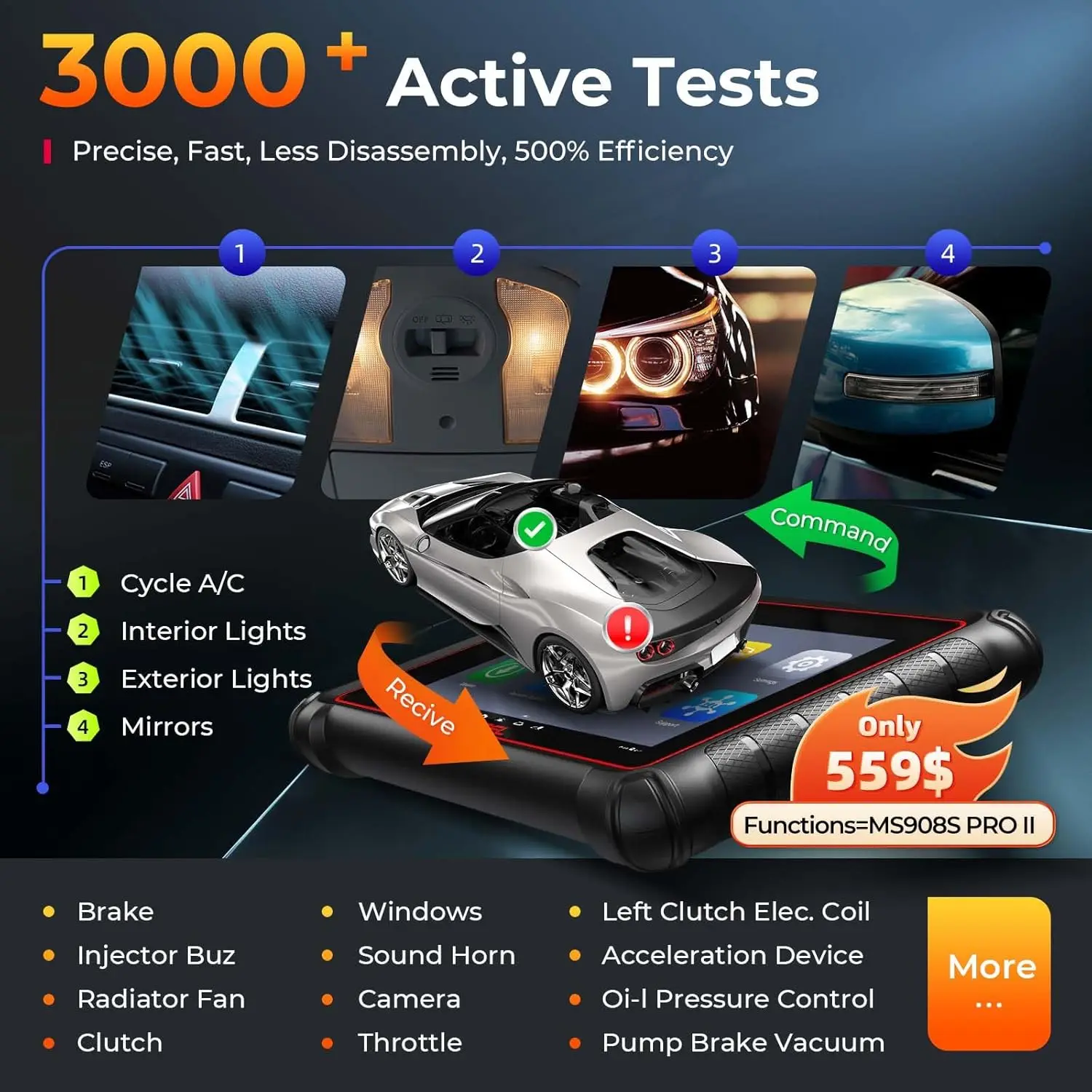 Autel الماسح الضوئي MaxiCOM MK900 MX900 أداة تشخيص ثنائية الاتجاه مثل MK900BT Pro CAN-FD & DOIP ماسح ضوئي تشخيصي للسيارات FCA #6