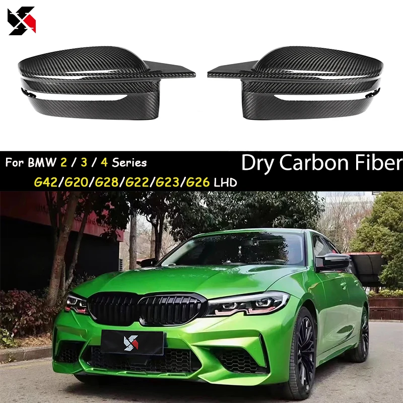 

Dry Carbon Fiber Side Door Wing Mirror Caps For BMW G20 G28 G22 G23 G26 G42 LHD Car Styling Rearview Mirror Covers Cap 2 Pecies