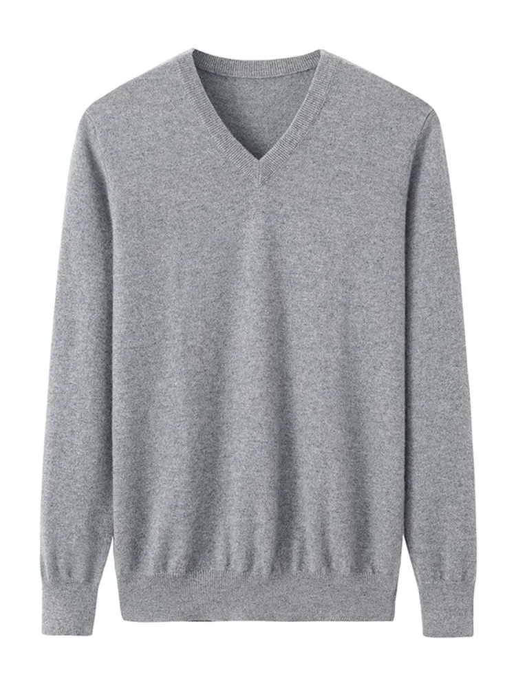 Premium Camere Men's Knitted V-Ne Sweater Winter Casual Busin Base Layer Woolen Heart Overhead Pullover Soft Regular Fit