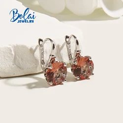 925 Sterling siver clasp earring with color diaspore zultanite Round 10mm created gemstone fine jewelry for women nice gift