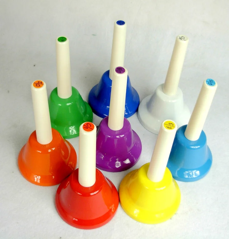 

Manufacturer Orff Musical Instrument Color Octave Lesson Bell Octave Touch bell Percussion Instrument Melody Bell Hand Bells