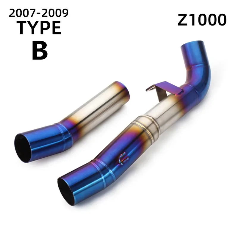 Motorcycle Exhaust System Stainless Steel Middle Link Pipe Escape For Kawasaki Z1000 2007 2008 2009 Moto Exhaust Accessories 6