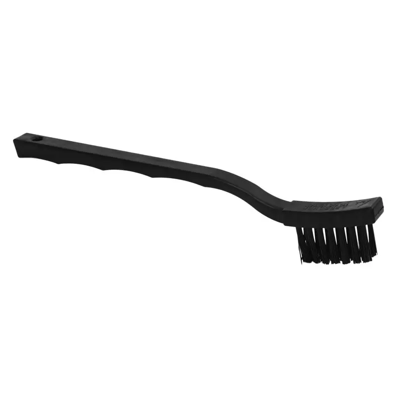 QWE-18X 6 In 1 Plastic Small Portable Handle Nylon Anti Static Brushes Cleaning Keyboard Brush Kit, Black (Zip Bag )