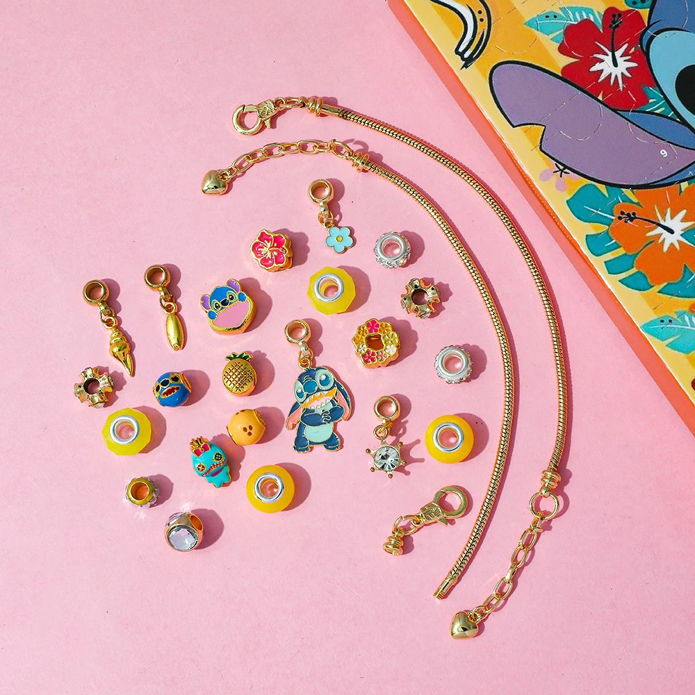 Disney figura dos desenhos animados ponto advento surpresa caixa cega diy encantos lilo & stitch kawaii acessório para amigo presentes de festa de aniversário