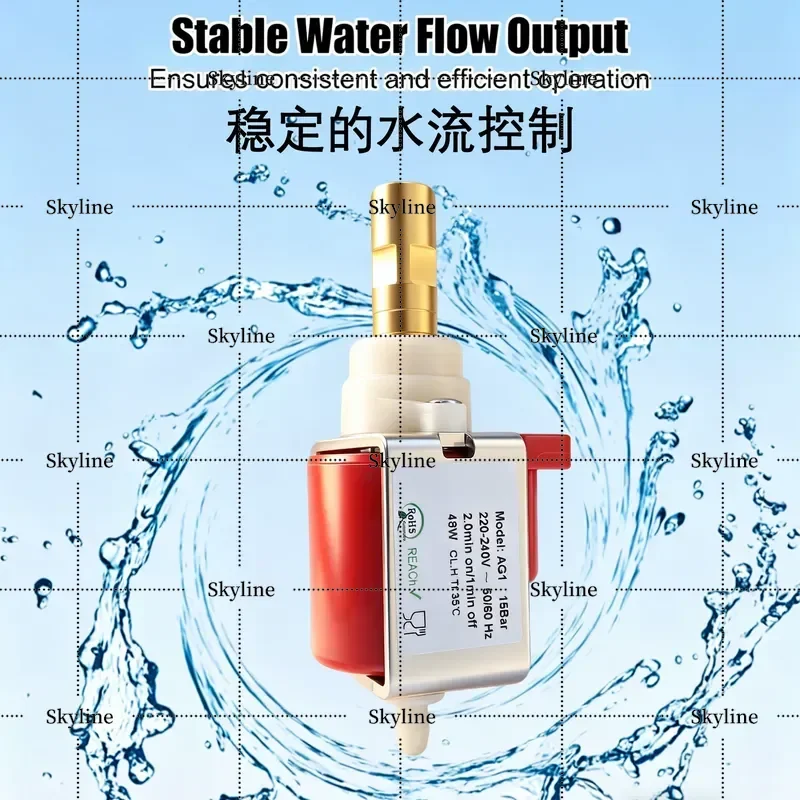 For Coffee Machine Water Pump Domestic Replacement ULKA EP5 EP4 Medical Cleaning 220V 48W Vibration Electromagnetic Parts