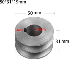 V-Belt Pulley A Type Double Slot Pulley Motor Pulley Timing Belt Cast Iron Dia 50mm-100 Double-groove Power Tool Accessories