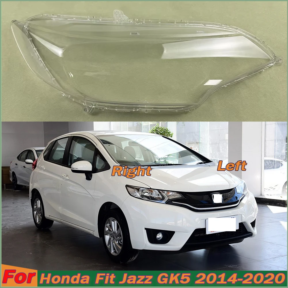 Headlight Cover Shade Headlamp Shell For Honda Fit Jazz GK5 2014-2020 Transparent Lampshade Plexiglass Replace Original Lens