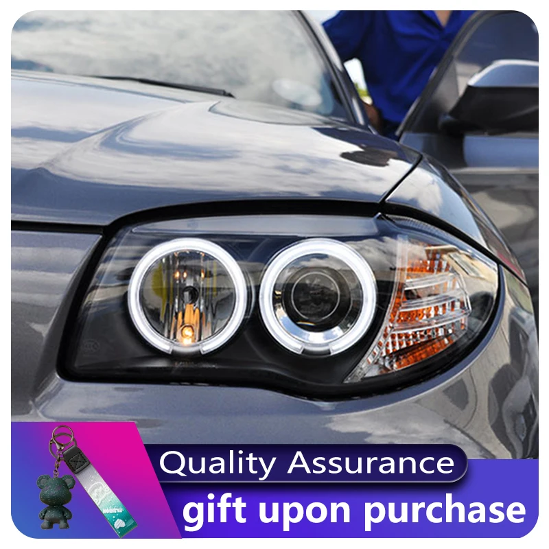 

2 шт. авто фонари для BMW 1 серии E87 120i 130i 2004-2011, передняя лампа DRL, фара, светодиодный объектив проектора, инструмент, автомобильные детали, аксессуары
