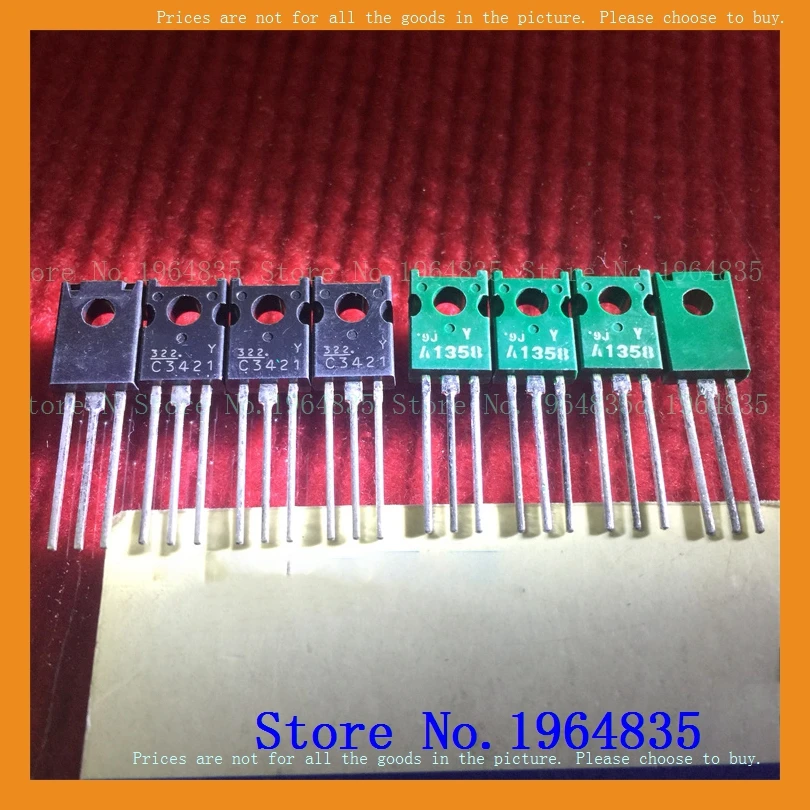 2pcs/lot=a pair 2SA1358 2SC3421 1A 120V