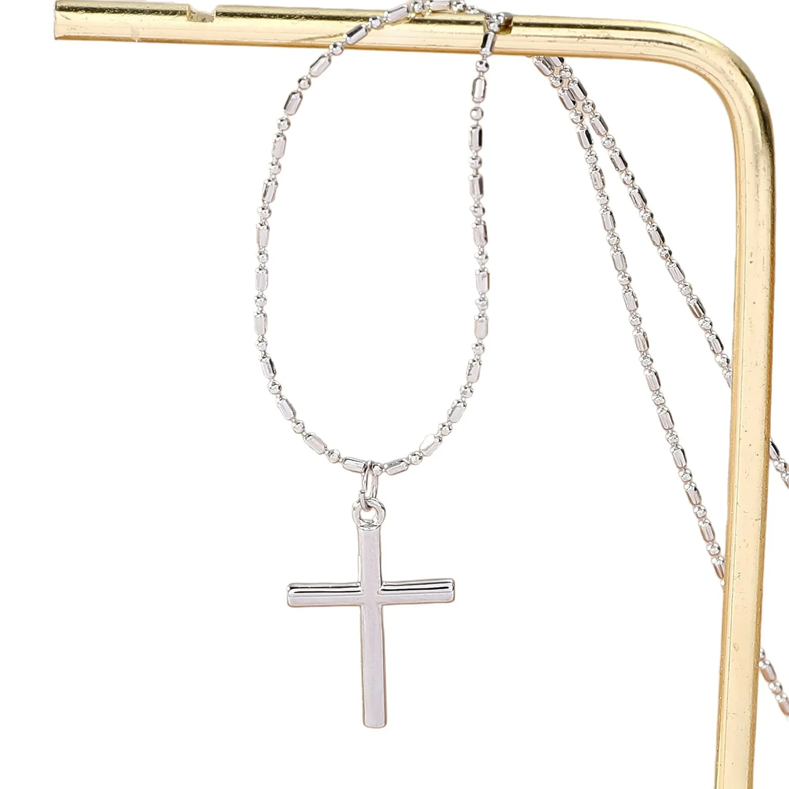 

Trendy Cross Necklace - Neutral Landscape Pendant Clavicle Chain