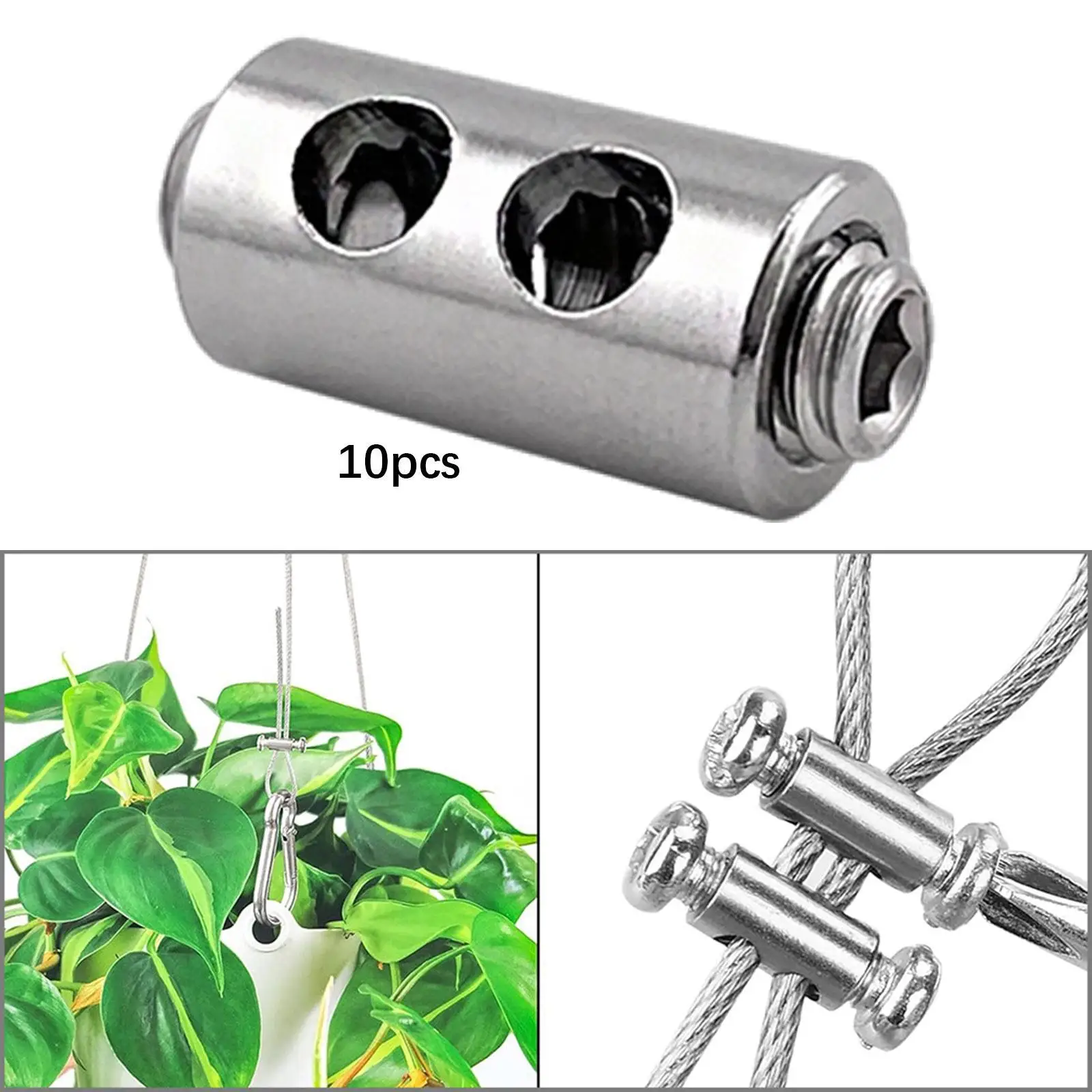 10x 3mm Wire Rope Clips Set Lock Cable Clamps for Fixing Brackets, Photos